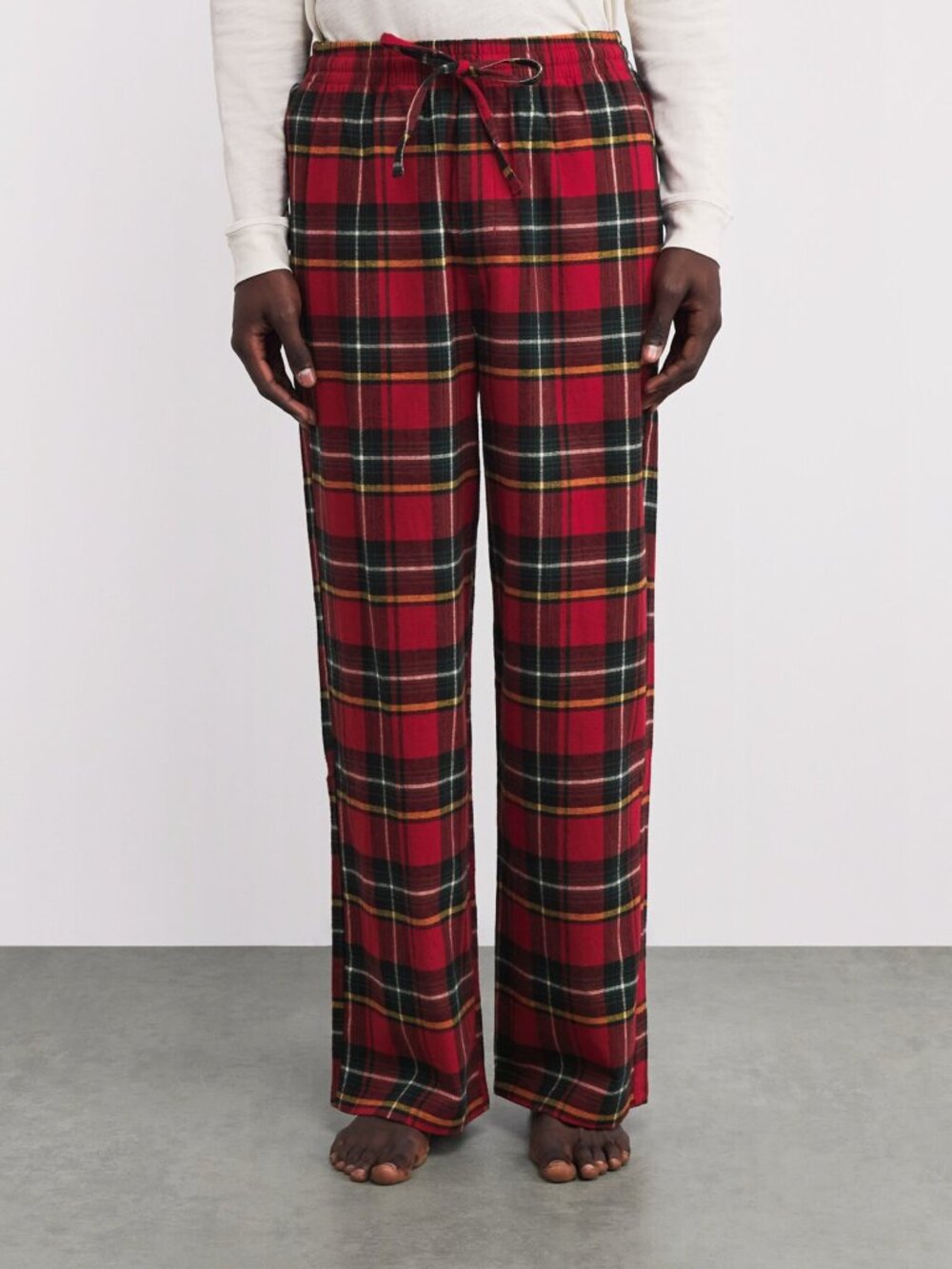 🧶 SKIMS Flannel Sleep Pajama Pants | Brick Holiday Plaid | Sz. XS